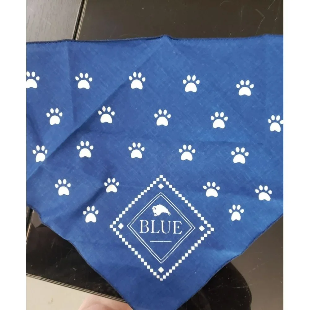 Blue Buffalo Blue White‎ Dog Scarf Bandan Necktie